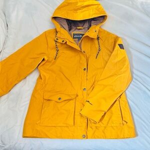 Eddie Bauer Charly bright yellow rain jacket
